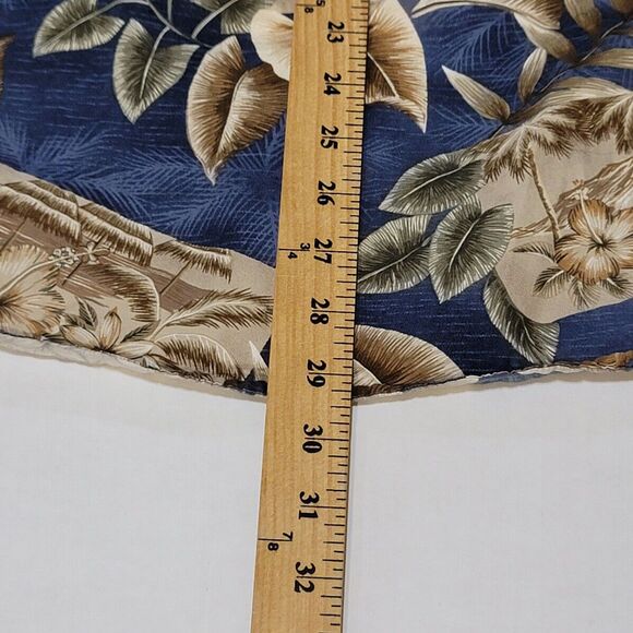 David Taylor Cotton Black Button Down Tropical Floral Hawaiian Shirt Size L - Picture 9 of 10